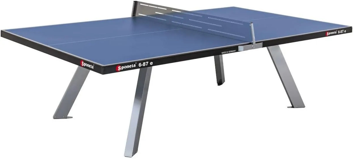 Sponeta Outdoor Tischtennisplatte, Tischtennistisch, für den Außenbereich, mit Netz, blau, für Training und Freizeitspiel