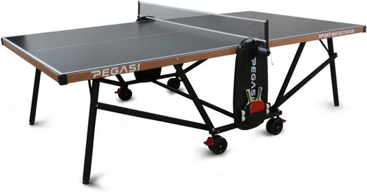Tischtennisplatte, für den Außenbereich, schwarz; Tischtennistisch für Training und Freizeitspiel
