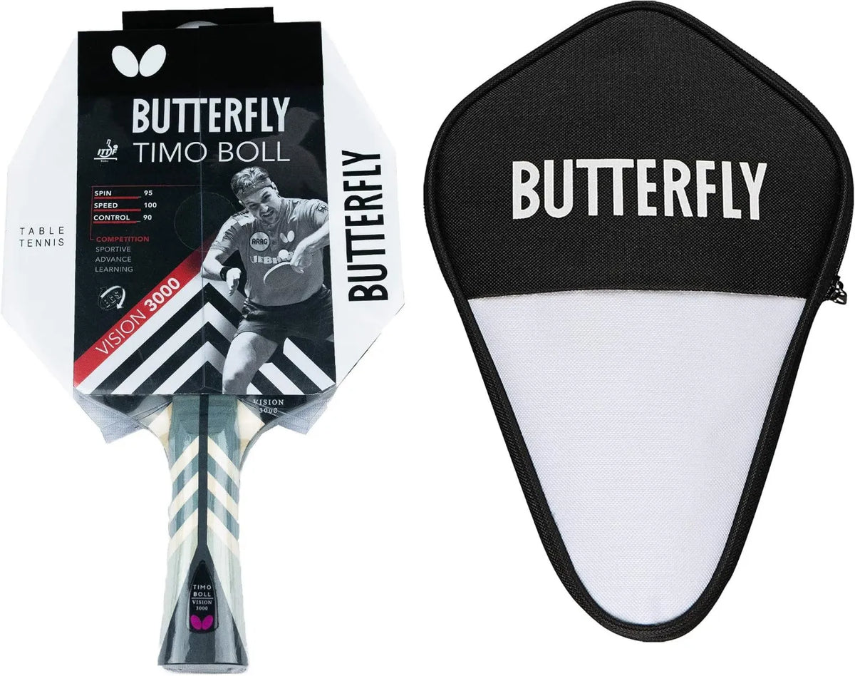 Butterfly Timo Boll Vision 3000 Tischtennisschläger für Training und Wettkampfspiel, 3000 Schläger, Pingpong-Schläger