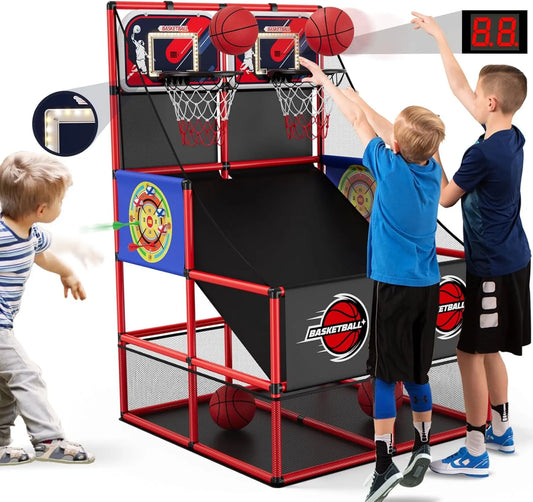 Elektronisches Basketball-Wurfspiel, Basketballautomat, für Spielzimmer und Freizeittraining, HYES