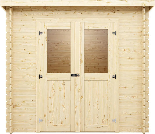 Gerätehaus Mini 1 B, aus Holz, für Gartengeräte, Werkzeug und Außenlagerung