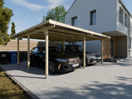 Carport – aus Holz, als wettergeschützter Stellplatz