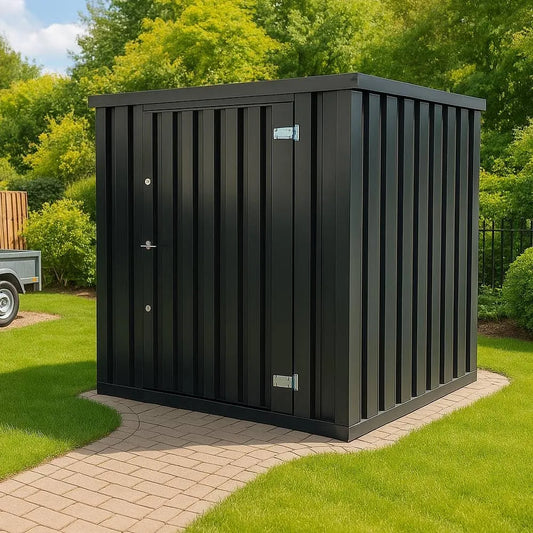 Gerätehaus – mit Boden, anthrazit, für Gartengeräte, Werkzeug und Außenlagerung