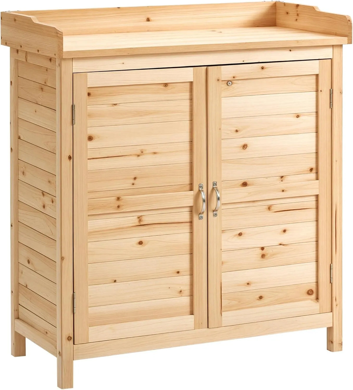 Outsunny Outdoor-Aufbewahrung, aus Holz, für Geräte und wettergeschützte Lagerung