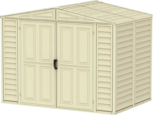 Duramax Gerätehaus – aus Kunststoff, 3.85 m², 8 x 6, für Gartengeräte, Werkzeug und Außenlagerung