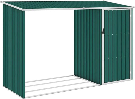 Gerätehaus – aus verzinktem Stahl, 245 x 98 x 159 cm, wetterfest, für Gartengeräte, Werkzeug und Außenlagerung