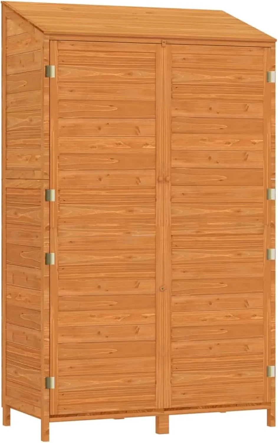 Gerätehaus – aus Holz, 102 x 52 x 174,5 cm, braun, für Gartengeräte, Werkzeug und Außenlagerung, Festnight