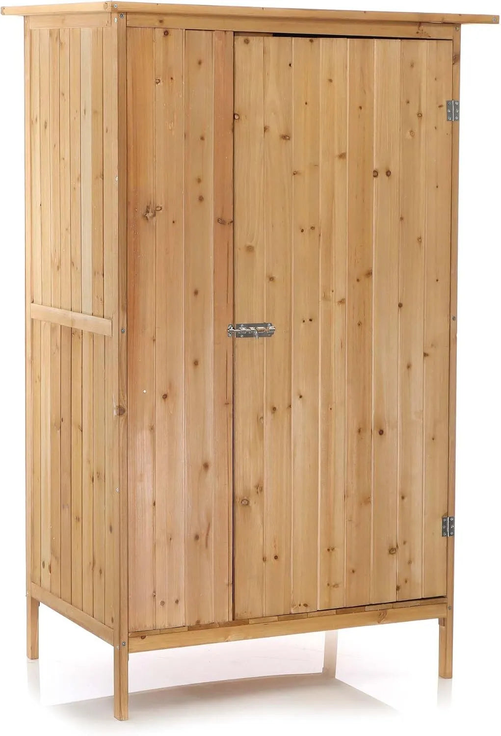 Gerätehaus, aus Holz, 92 x 57 x 154 cm, für Gartengeräte, Werkzeug und Außenlagerung