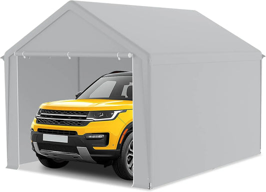 Carport – 3 x 4 m, grau, als wettergeschützter Stellplatz, FIVMEN