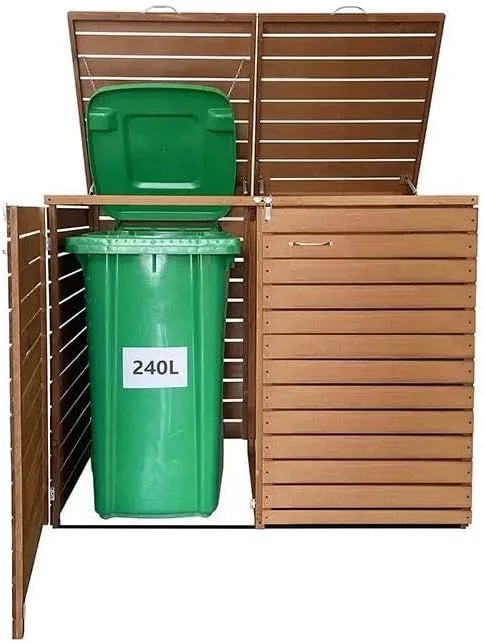 Mülltonnenbox MB3 – für 2 Mülltonnen, aus Holz, 240 Liter, als Sichtschutz und Unterstand für Abfalltonnen