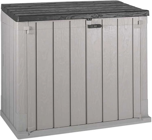 Toomax Outdoor-Aufbewahrung – aus Kunststoff, 130 x 75 x 110 cm, 842 L, schwarz, für Geräte und wettergeschützte Lagerung