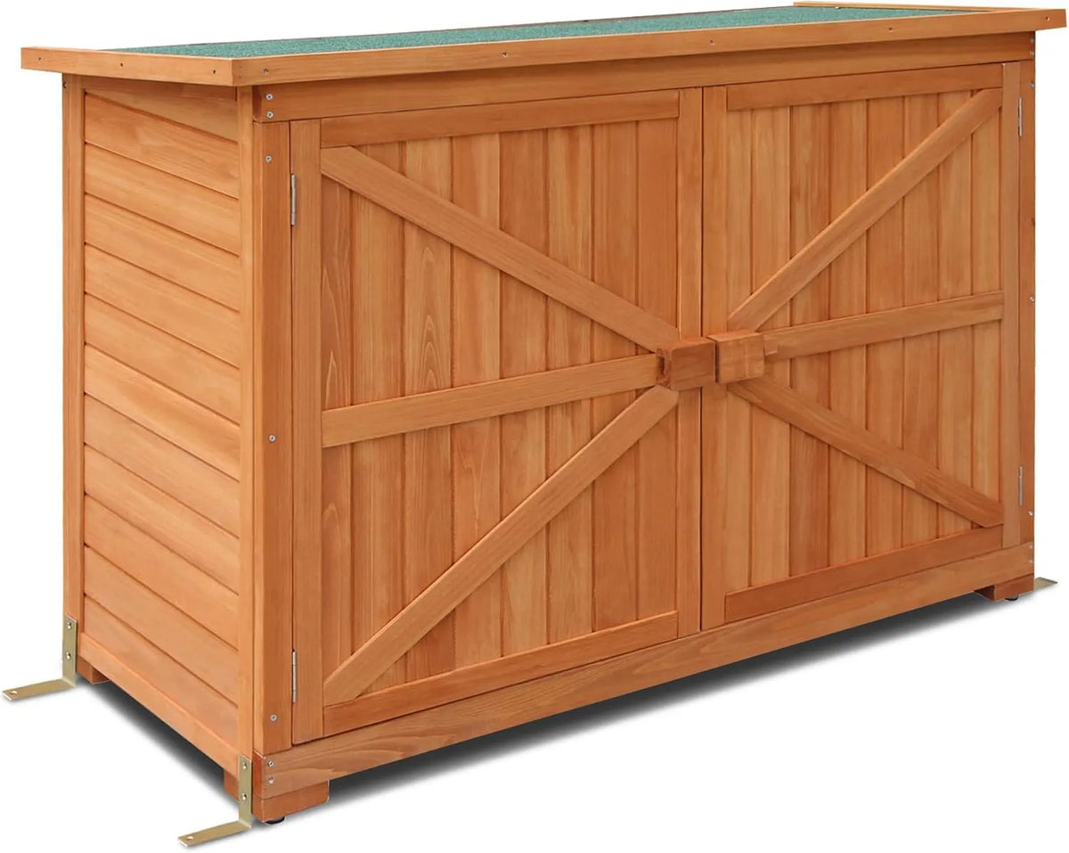 Gartenschrank – aus Holz, 50 x 128 x 88 cm, für Gartengeräte und Werkzeug