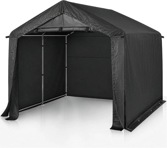 Gerätehaus – 240 x 240 cm, anthrazit, für Gartengeräte, Werkzeug und Außenlagerung