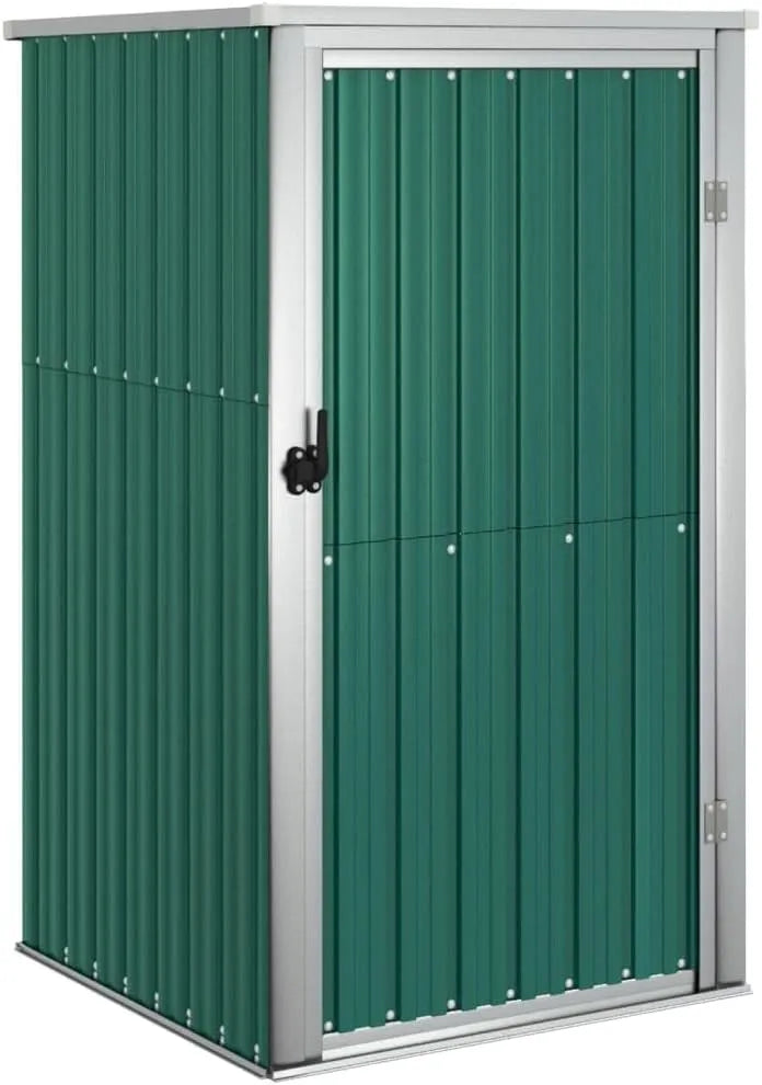 Gerätehaus Grün – aus Metall, 88 x 89 x 161 cm, wetterfest, für Gartengeräte und Werkzeug