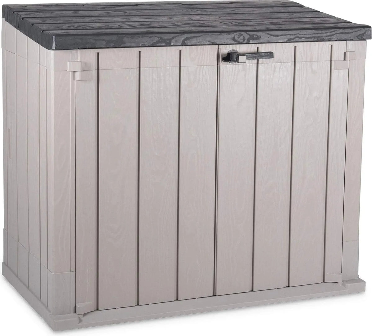 Mülltonnenbox – für 2 Mülltonnen, aus Kunststoff, 129,5 x 74,5 x 111 cm, 120 l, als Sichtschutz und Unterstand für Abfalltonnen