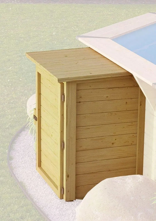 Outdoor-Aufbewahrung – aus Holz, für Geräte und wettergeschützte Lagerung