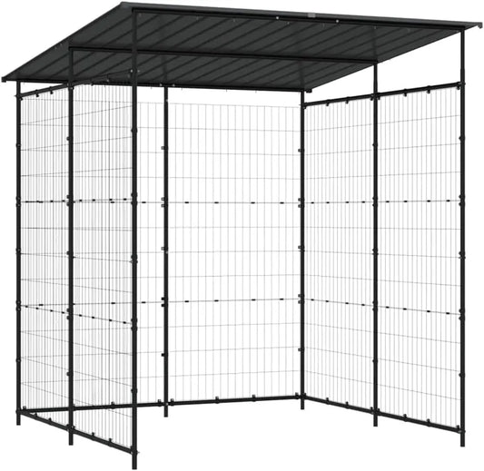 Fahrradgarage, aus Stahl, 190 x 190 x 222 cm, schwarz, für Fahrräder und Zubehör