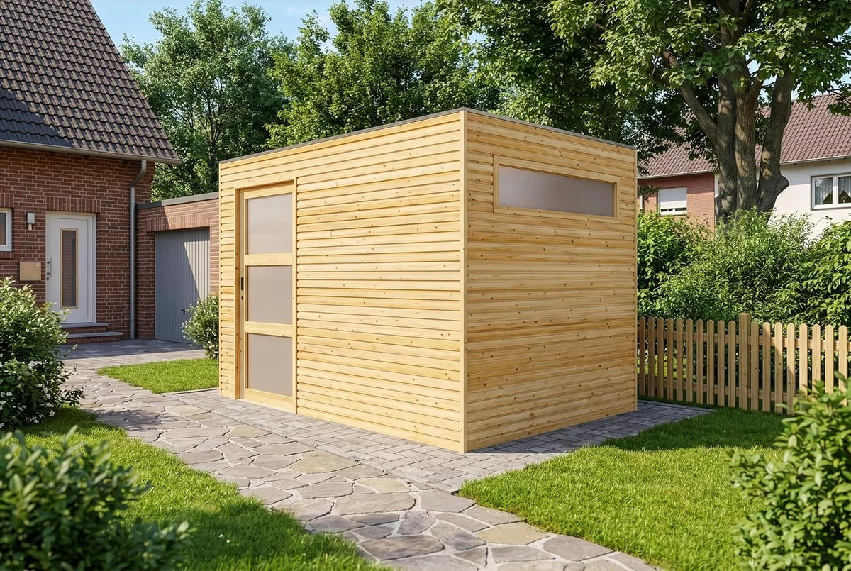 Gerätehaus – 300 x 210 cm, für Gartengeräte, Werkzeug und Außenlagerung