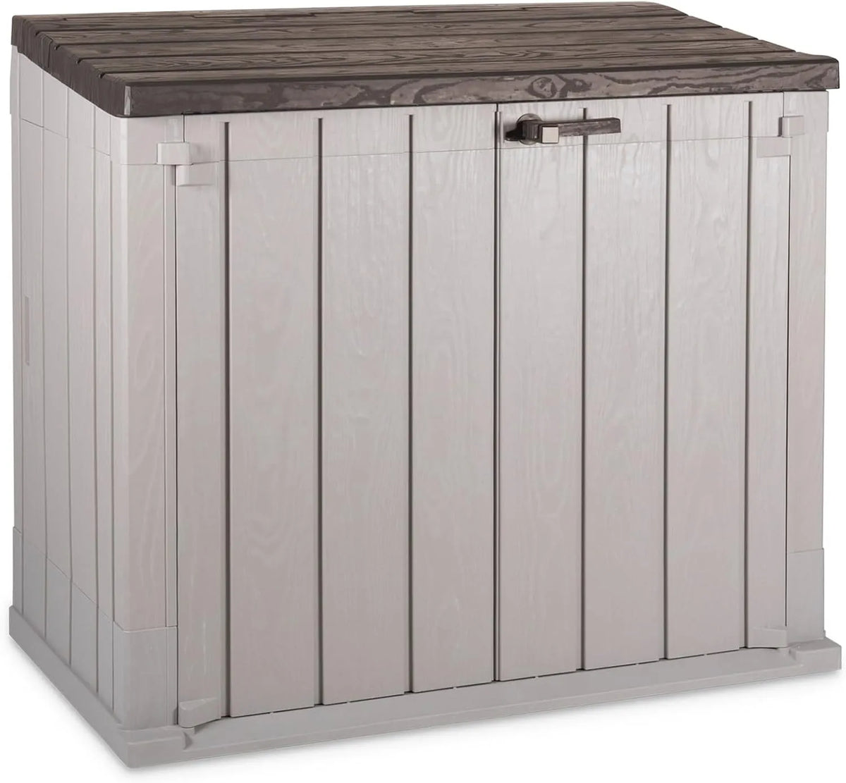 Toomax Gerätehaus – 129,5 x 74,5 x 111 cm, braun, für Gartengeräte, Werkzeug und Außenlagerung