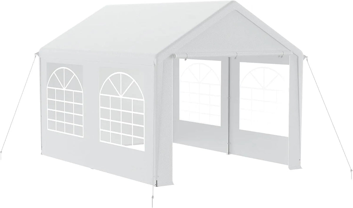 Gartenpavillon Weiß – 3 x 4 m, wetterfest, für Terrasse, Garten und Sitzbereich