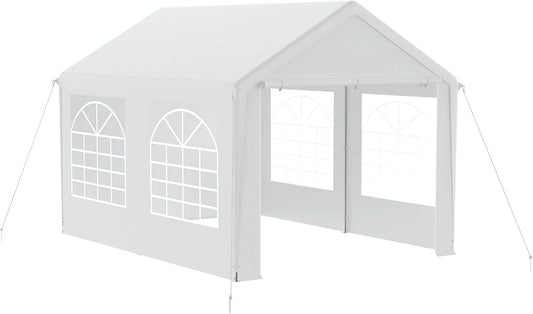 Gartenpavillon Weiß – 3 x 4 m, wetterfest, für Terrasse, Garten und Sitzbereich