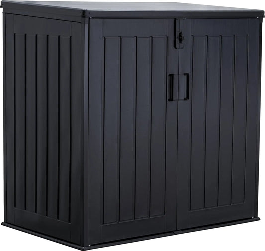 Koll Living Mülltonnenbox – als Sichtschutz und Unterstand für Abfalltonnen, aus Kunststoff, 775 Liter, schwarz und grau